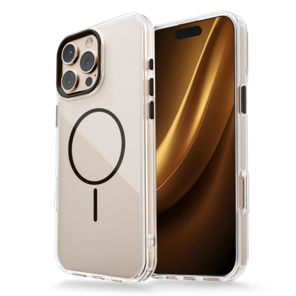 Husă Apple iPhone 17 Pro Max - Clear Thin Mag, Negru