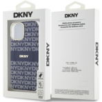 Husă pentru Apple iPhone 15 - DKNY Repeat Pattern Tonal Stripe DKHMP15SHRHSEB Albastru - imagine 3