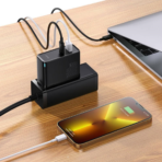 Încărcător rețea Baseus CCGP090201 GaN5 Pro, 100W, PD 3.0, PPS, 1xUSB-C 1xUSB-A, Negru - imagine 7