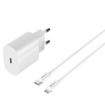Încărcător rețea Devia Rocket RLC-380, PD 20W, 1xUSB C, Alb, cu cablu USB C la Lightning - imagine 2