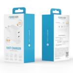 Încărcător rețea Forever TC-06-65CC GaN, 65W, 2xUSB-C, PD, Alb - imagine 6